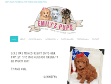 Tablet Screenshot of emilyspups.com